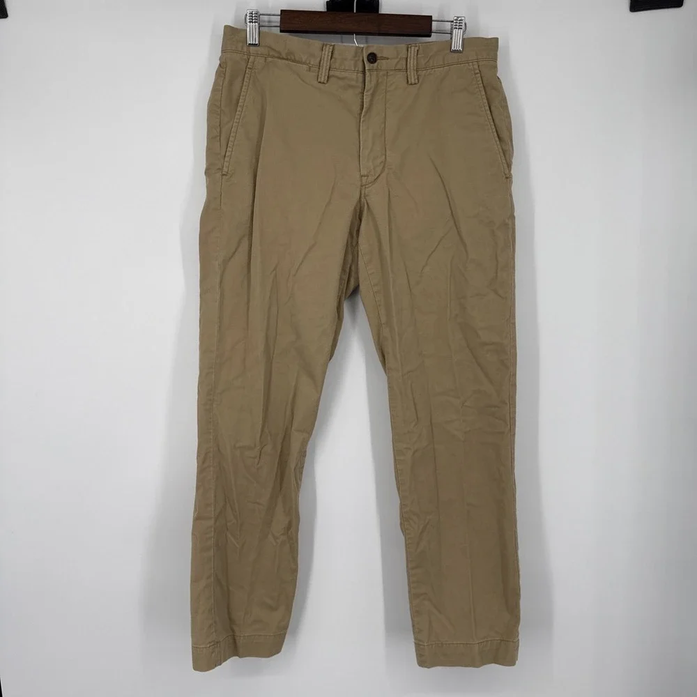 Polo Ralph Lauren Stretch Straight Fit Chino Pants Cotton Tan Academia 32x30